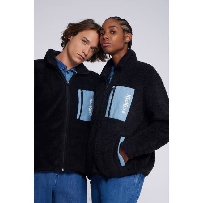 Kickers unisex fleecová bunda černá JP261077