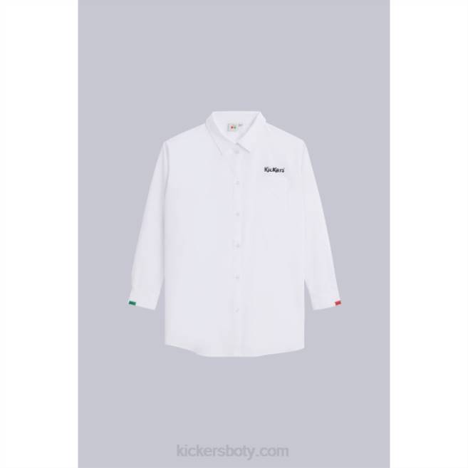 Kickers unisex košilové šaty bílé JP261049