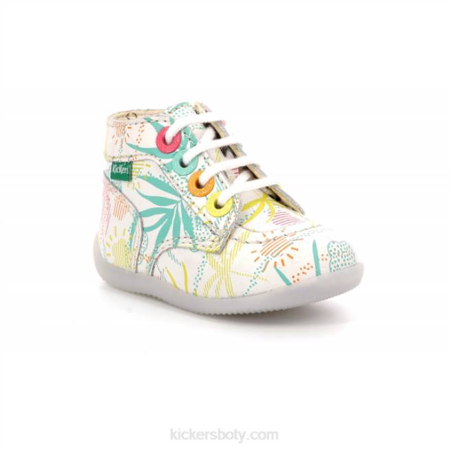 Kickers děti bonzip-2 bílé sluníčko JP26777