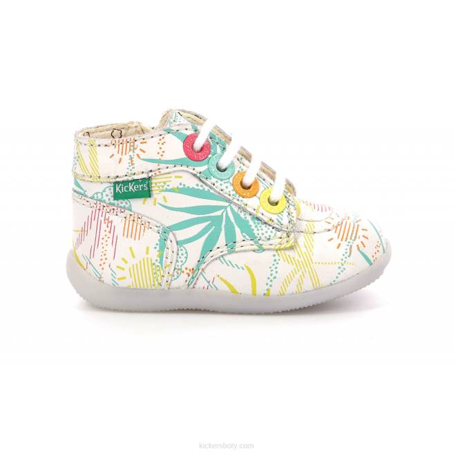 Kickers děti bonzip-2 bílé sluníčko JP26777