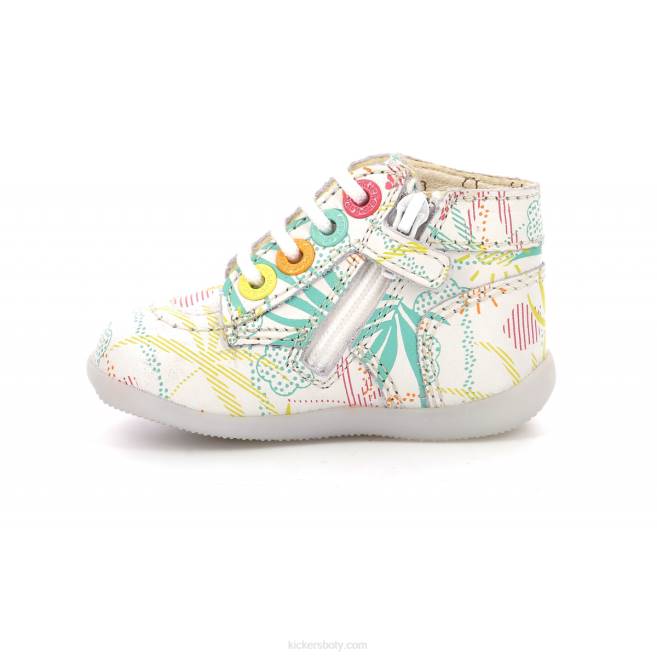 Kickers děti bonzip-2 bílé sluníčko JP26777