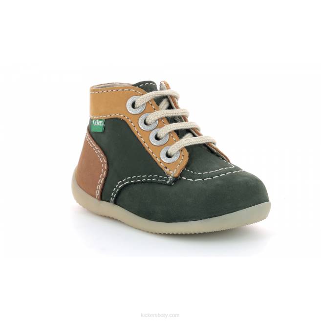 Kickers děti bonzip-2 khaki žlutý velbloud JP26775