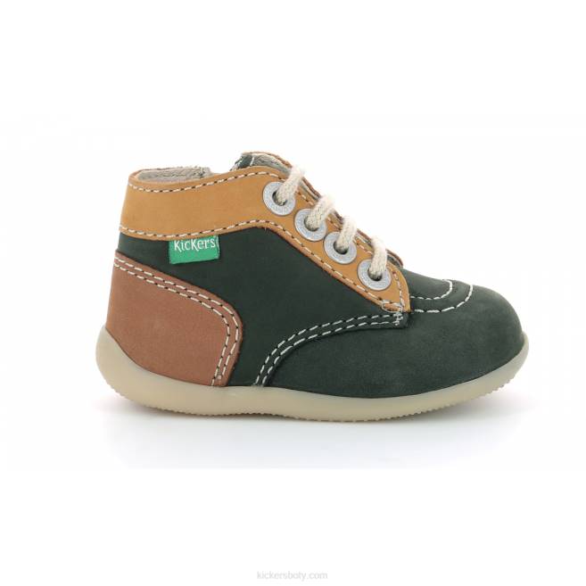 Kickers děti bonzip-2 khaki žlutý velbloud JP26775