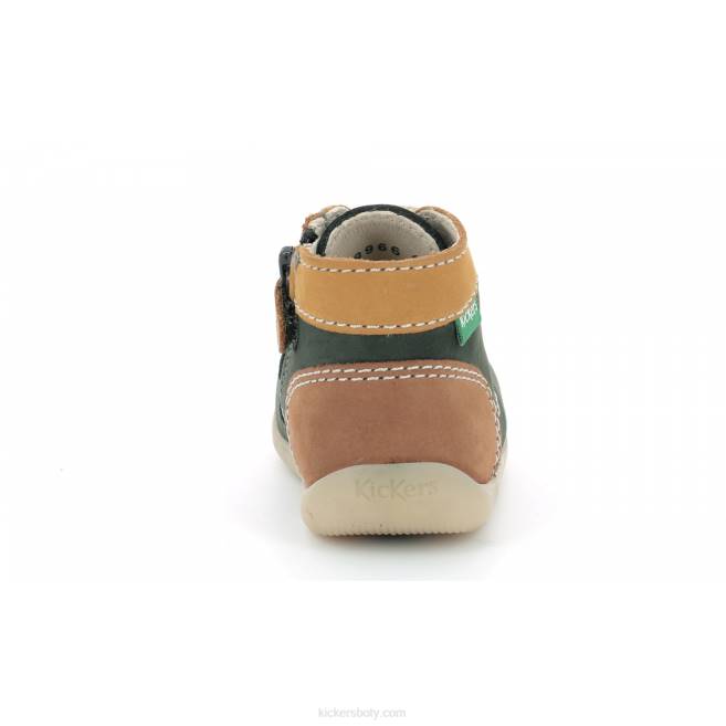 Kickers děti bonzip-2 khaki žlutý velbloud JP26775