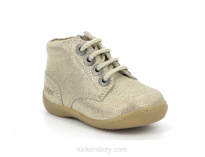 Kickers děti gulyflow béžová metalizovaná JP26893