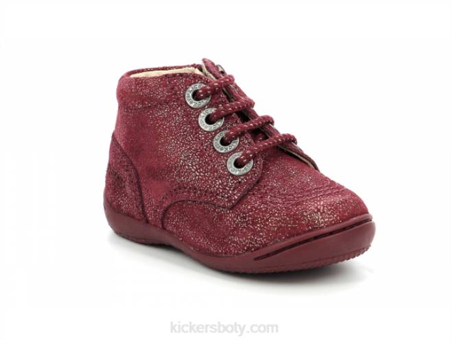 Kickers děti gulyflow burgundy metalizované JP26895