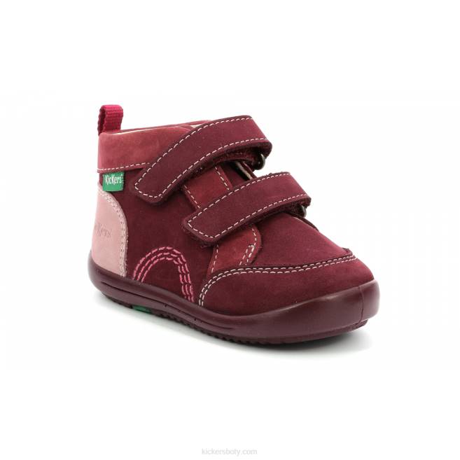 Kickers děti kinop vínová růžová trikolóra JP26928