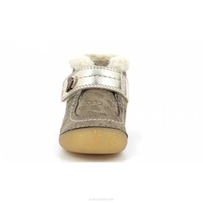 Kickers děti tak schuss taupe zlatá fantazie JP26826