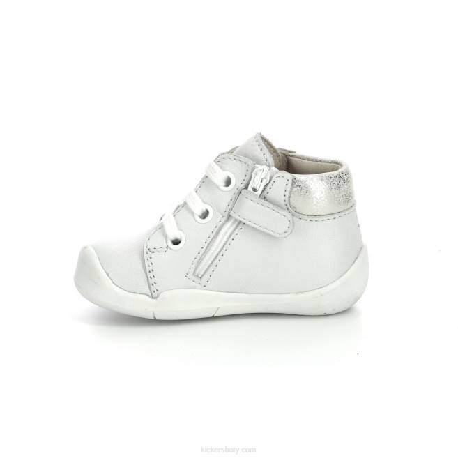Kickers děti waouk bíle metalizovaný JP26888