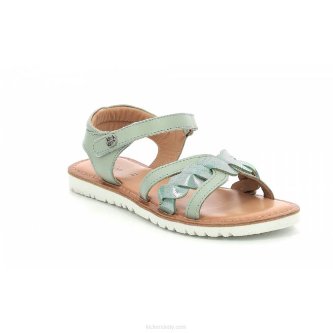 Kickers děti betty zelená tyrkysová metalíza JP26414