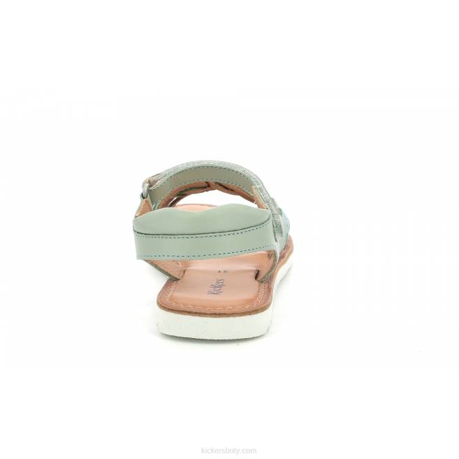 Kickers děti betty zelená tyrkysová metalíza JP26414