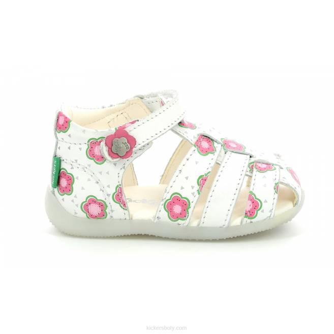 Kickers děti bigflo-2 šedobílý květ JP26403