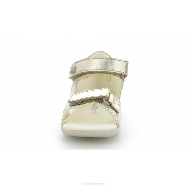 Kickers děti binsia-2 bílá stříbrná mušle JP26380