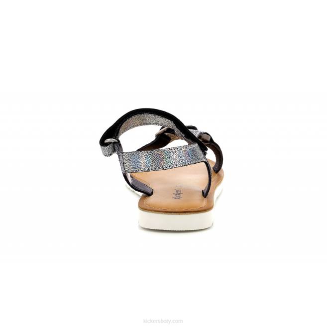 Kickers děti braska černá metalizovaná JP26728