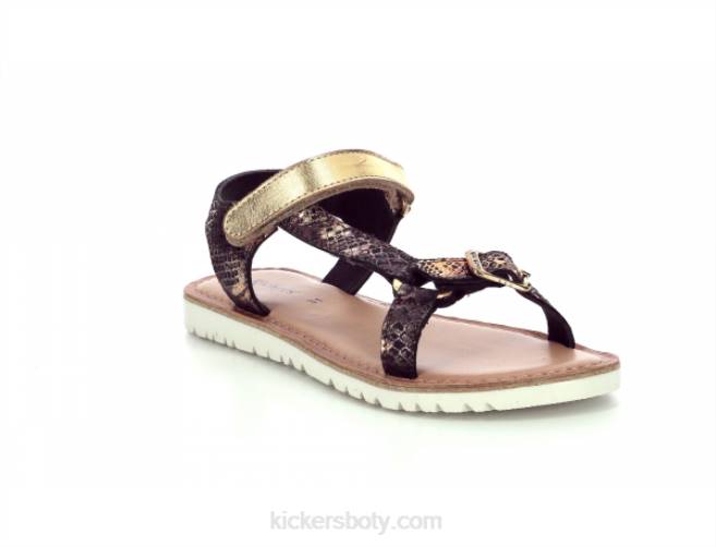 Kickers děti braska černý zlatý plaz JP26654