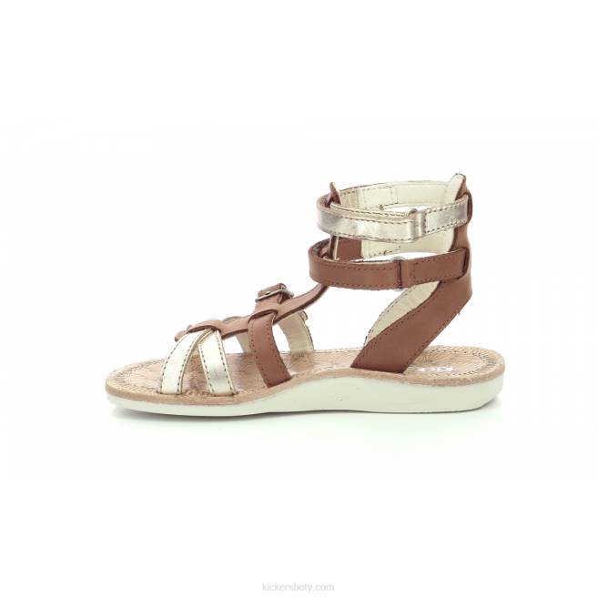 Kickers děti cosak hnědé zlato JP26477