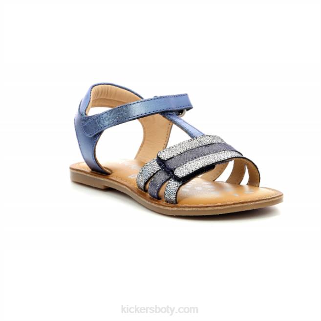 Kickers děti diamanto navy metalizované JP26636