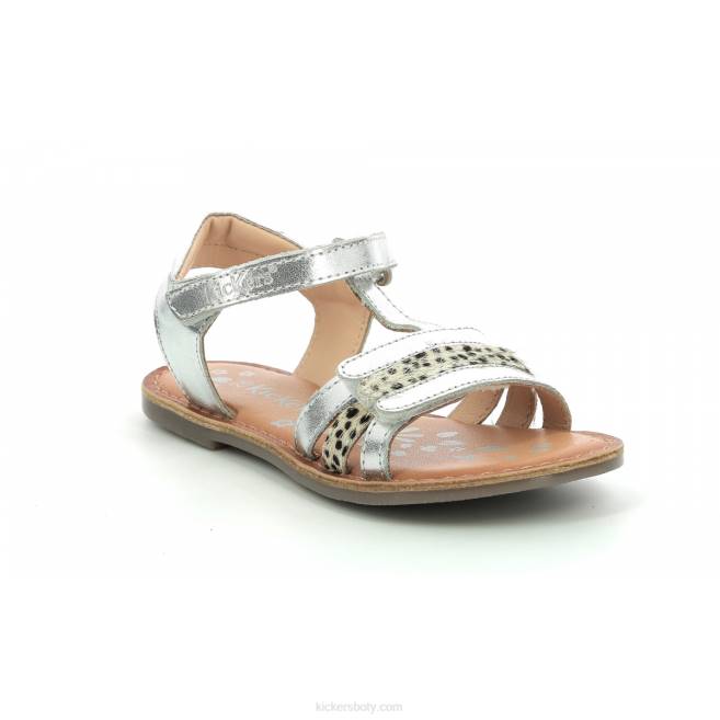 Kickers děti diamanto s bílým stříbrným potiskem JP26681