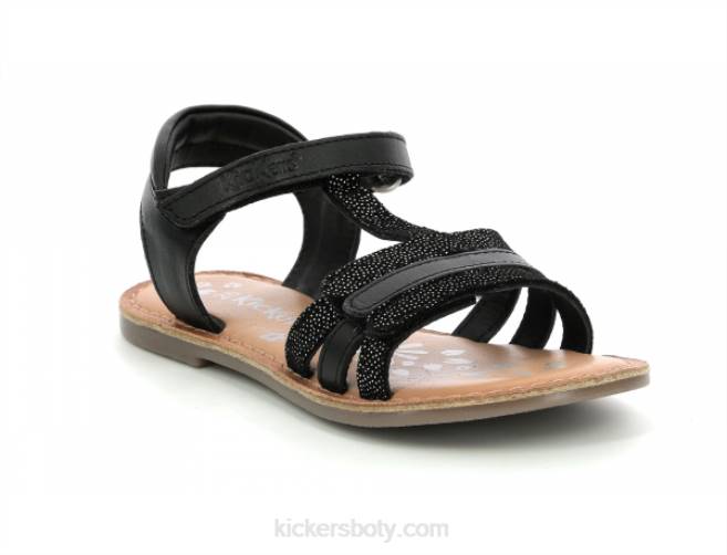Kickers děti diamantově lesklé černé JP26499