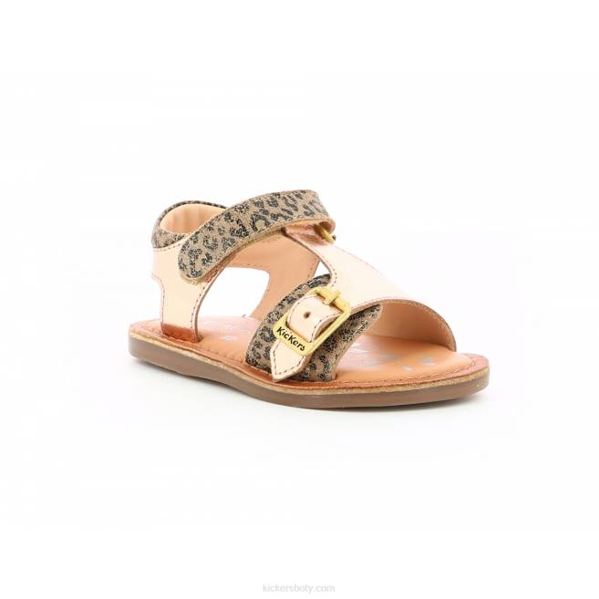 Kickers děti diazz béžová leopardí růžová JP26601