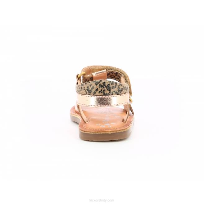Kickers děti diazz béžová leopardí růžová JP26601