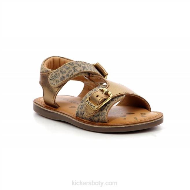 Kickers děti diazz bronzový leopard JP26568