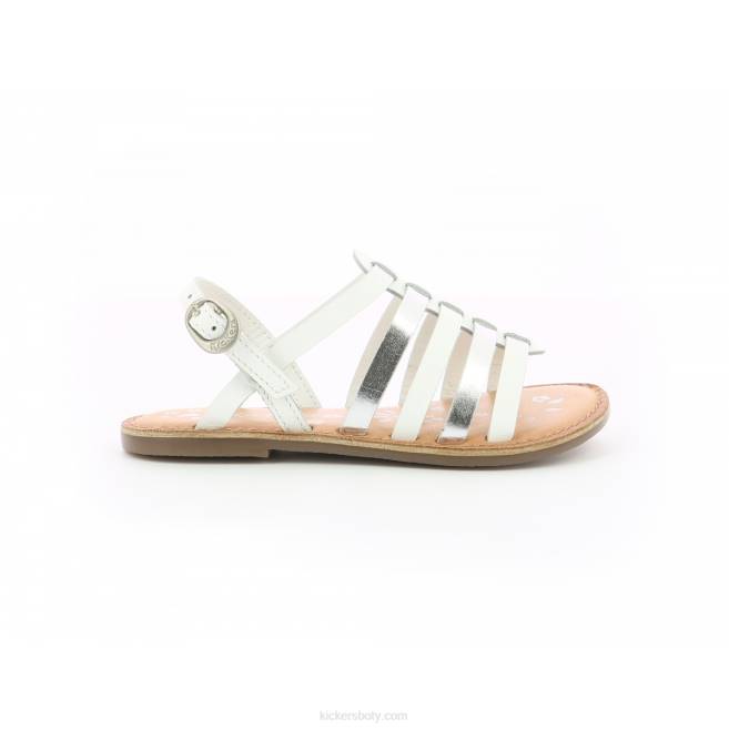 Kickers děti dixon bílé stříbro JP26416