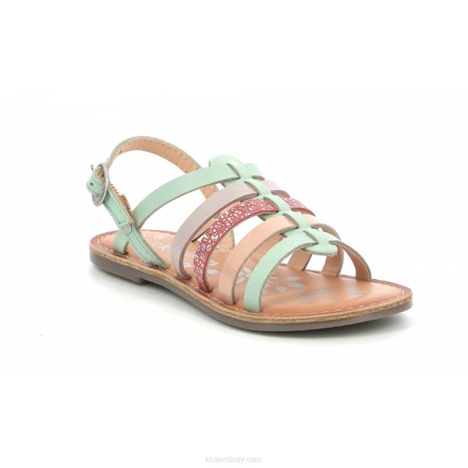 Kickers děti dixon světle zelená růžová fialová JP26422