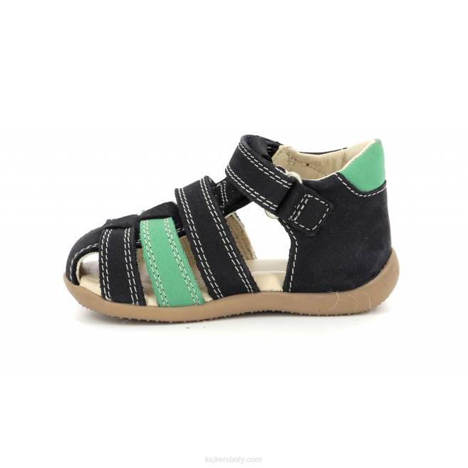 Kickers děti dvounožka tmavě zelená JP26516