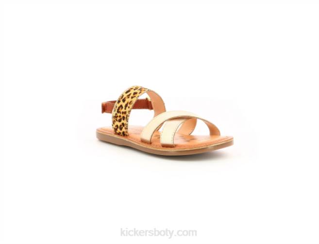 Kickers děti dyacross zlatý leopard JP26752