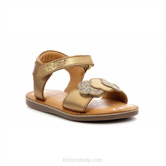 Kickers děti dyastar bronzový leopard JP26685