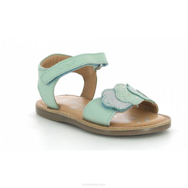 Kickers děti dyastar světle zelená metalizovaná JP26600