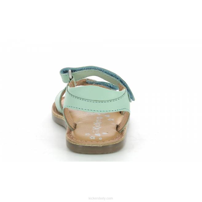 Kickers děti dyastar světle zelená metalizovaná JP26600