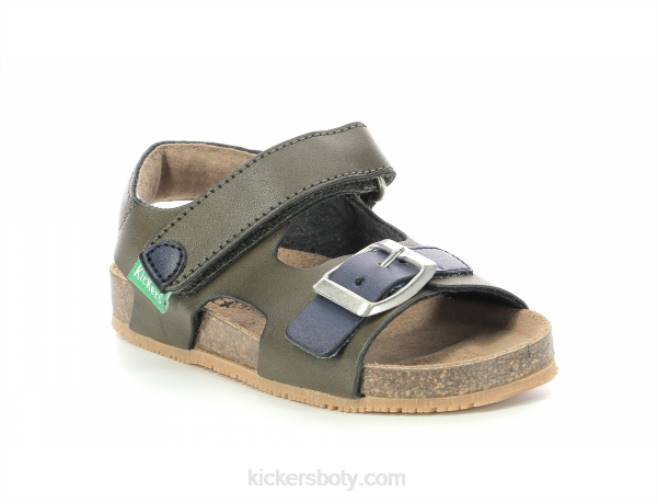 Kickers děti fuxio světle khaki JP26597