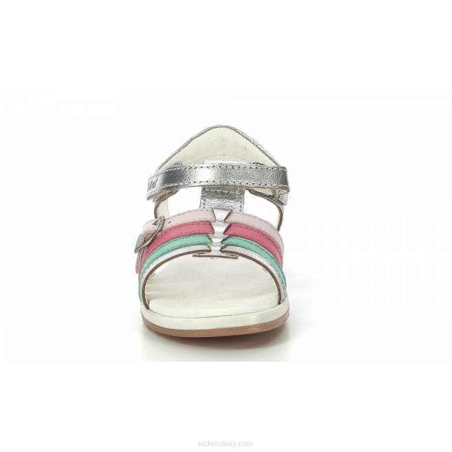 Kickers děti gilianna stříbrná růžová červená JP26480