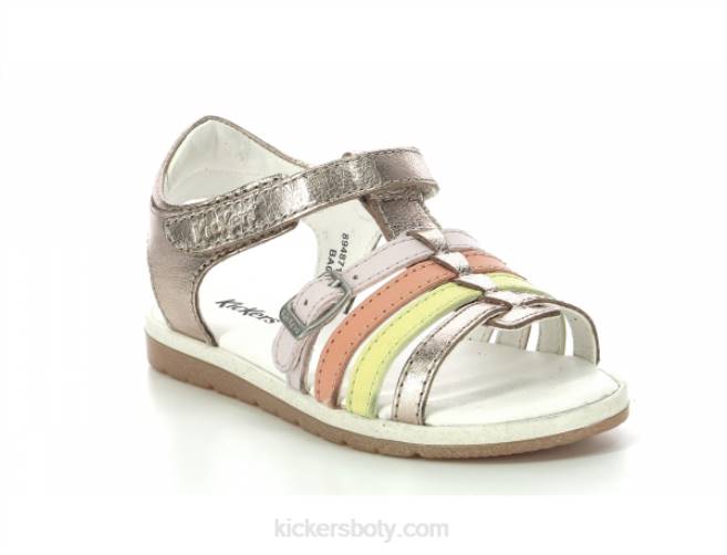 Kickers děti gilianna zlato růžová oranžová JP26479