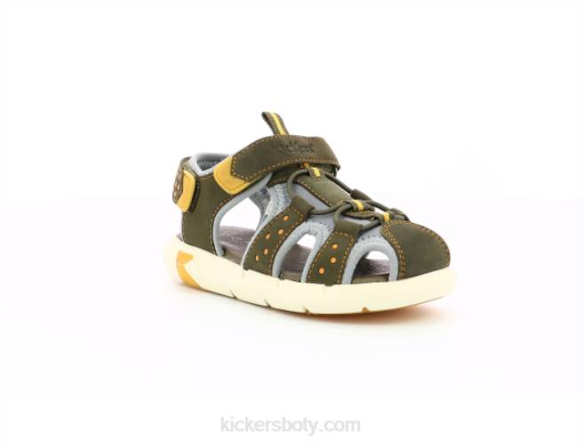 Kickers děti jumange khaki žlutá JP26493