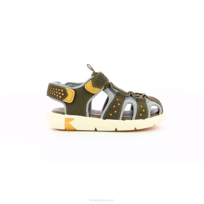 Kickers děti jumange khaki žlutá JP26493