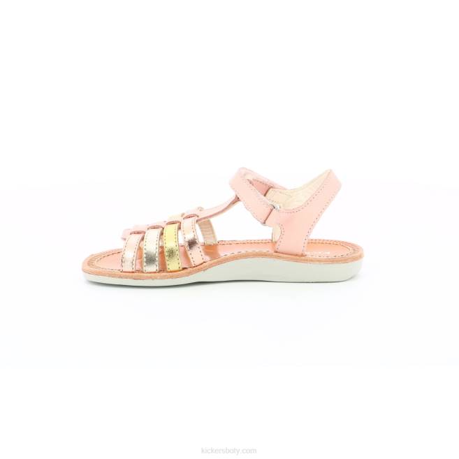 Kickers děti kosmetické růžové metalizované zlato JP26482