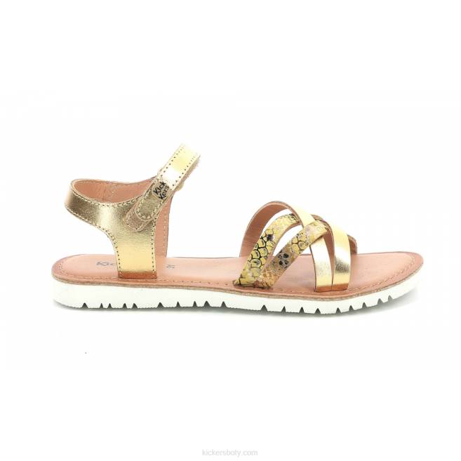 Kickers děti lepší nový zlatý plaz JP26488