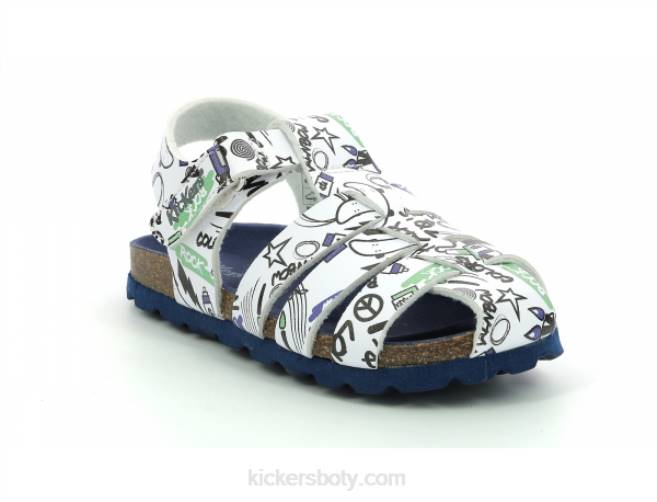 Kickers děti letní bílá ulice JP26396