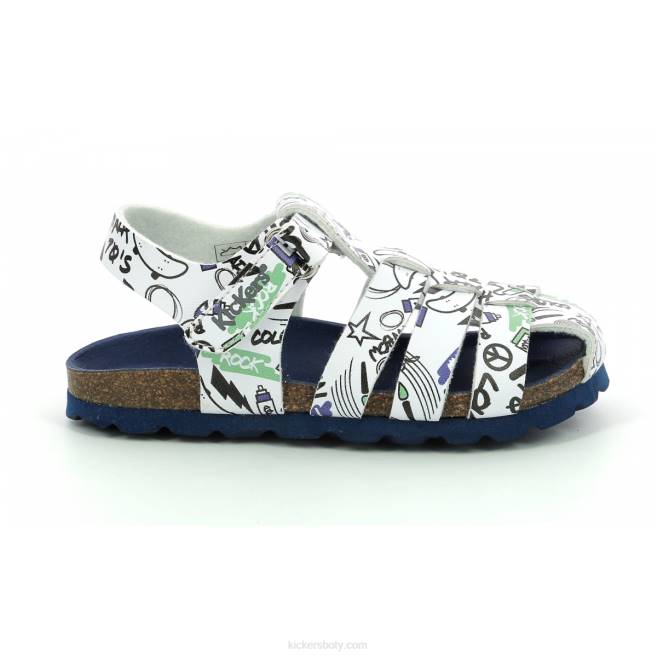 Kickers děti letní bílá ulice JP26396