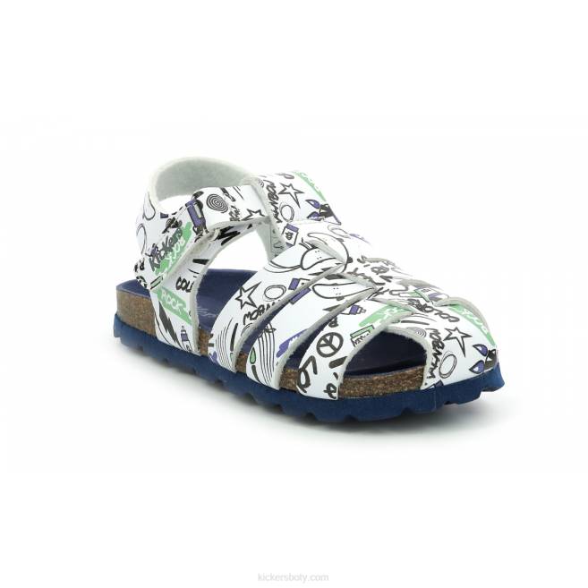 Kickers děti letní bílá ulice JP26614