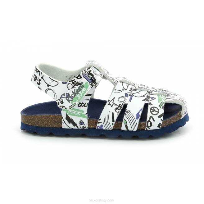 Kickers děti letní bílá ulice JP26614