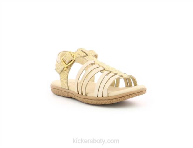 Kickers děti nejlepší béžový zlatý leopard JP26736