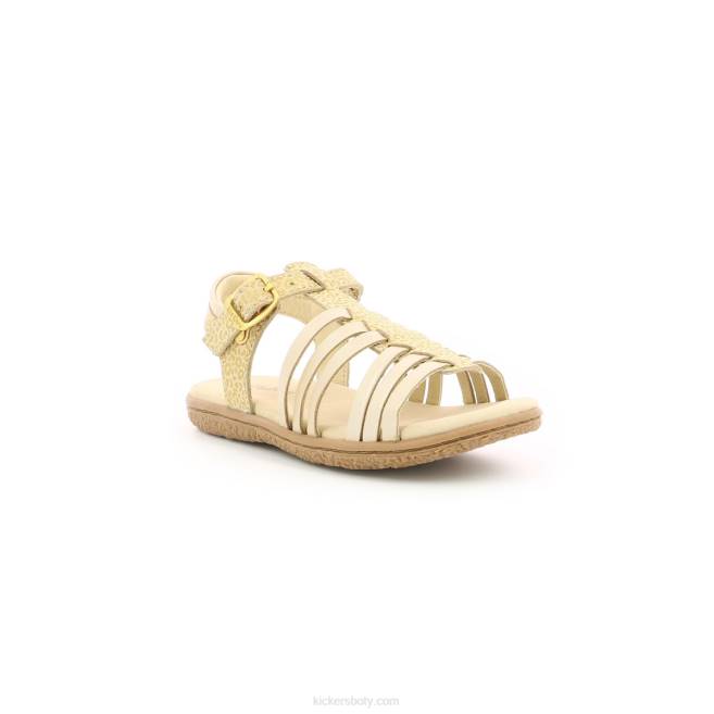 Kickers děti nejlepší béžový zlatý leopard JP26736