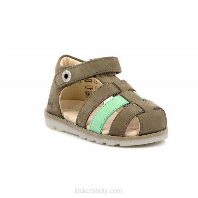 Kickers děti nonopi khaki zelená JP26701