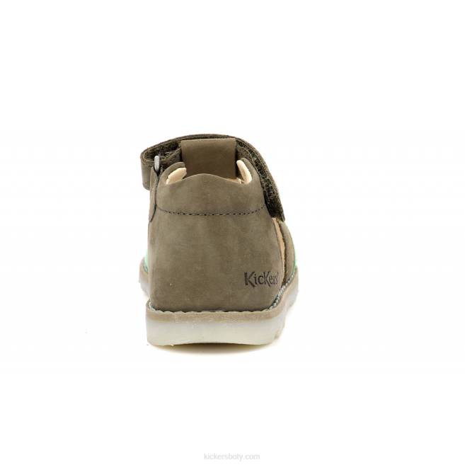 Kickers děti nonopi khaki zelená JP26701