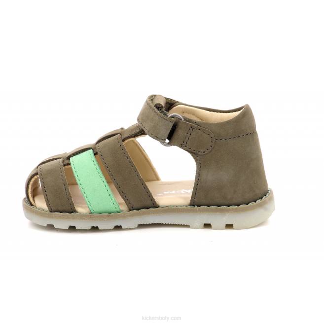 Kickers děti nonopi khaki zelená JP26701