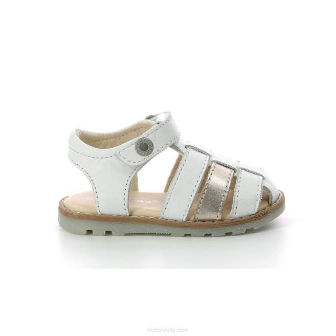 Kickers děti nonosti bílé stříbro JP26622